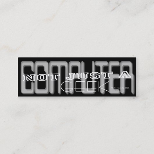Computer Geek - Social Media Personal Card Mini Visitenkarte (Vorderseite)