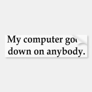 Computer geht unten autoaufkleber
