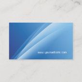 Computer-Geschäfts-Karten-blaue abstrakte Strahlen Visitenkarte (Rückseite)