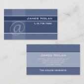 Computer-Geschäfts-Karten-blauer abstrakter Winkel Visitenkarte (Vorne/Hinten)