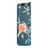Computer gezeichnet schöne Blume Illustration flos Thermosbecher (Nach links gedreht)