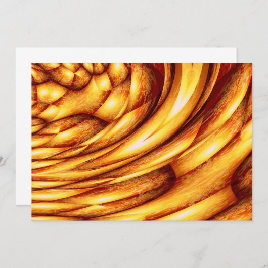 Computer Golden Abstrakt Einladungen (Vorne/Hinten)