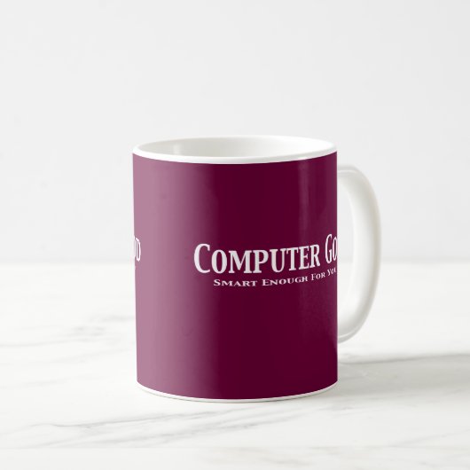 Computer-Gott-Geschenke Kaffeetasse (VorderseiteRechts)