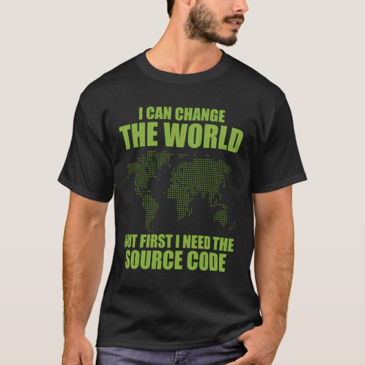 Computer Hacker Funny Source Code Cybersecurity T-Shirt (Vorderseite)