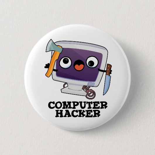 Computer Hacker Funny Technical Pub Button (Vorderseite)