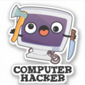Computer Hacker Funny Technology Pub Aufkleber (Vorderseite)