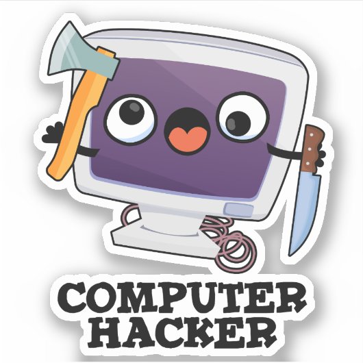 Computer Hacker Funny Technology Pub Aufkleber (Vorderseite)