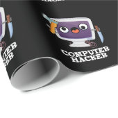 Computer Hacker Funny Technology Pub Dark BG Geschenkpapier (Rolleneckpunkt)