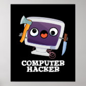Computer Hacker Funny Technology Pub Dark BG Poster (Vorne)