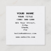 COMPUTER HAND POINTER / MOUSE CURSOR QUADRATISCHE VISITENKARTE (Rückseite)