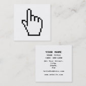 COMPUTER HANDZEIGER / MAUSCUSOR QUADRATISCHE VISITENKARTE (Vorne/Hinten)