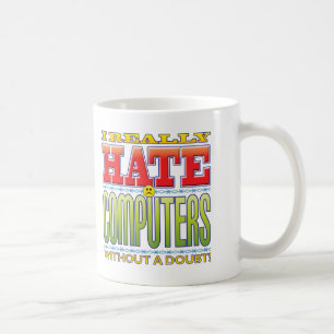 Computer-Hass-Gesicht Kaffeetasse