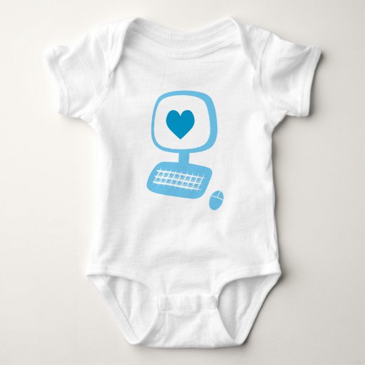 Computer Heart Säugling T - Shirt (Vorderseite)
