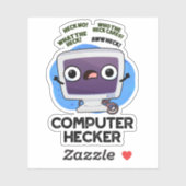 Computer Hecker Funny Hacker Pun Aufkleber (Blatt)