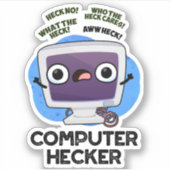Computer Hecker Funny Hacker Pun Aufkleber (Vorderseite)