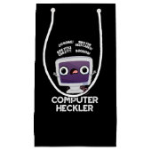 Computer Heckler Funny Hacker Pun Dark BG Kleine Geschenktüte (Vorderseite)
