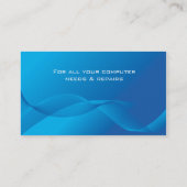 Computer-High-Teches Visitenkarte-Blau Visitenkarte (Rückseite)