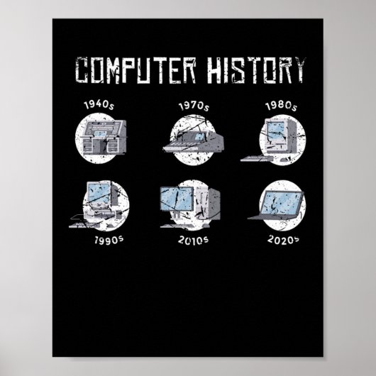 Computer History Computer Scientist Hacker It Poster (Vorne)