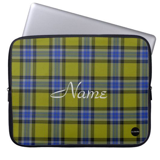 Computer-Hüllen - HAMbyWG Green Kariert Laptopschutzhülle (Vorderseite)