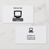 Computer, Ihr Name hier Visitenkarte (Vorne/Hinten)