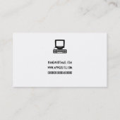 Computer, Ihr Name hier Visitenkarte (Rückseite)