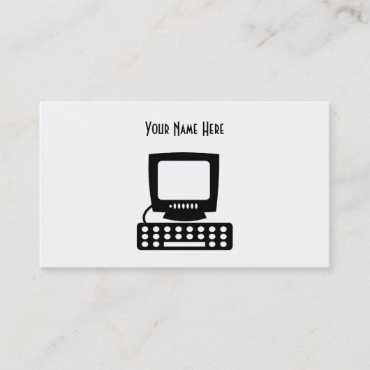Computer, Ihr Name hier Visitenkarte (Vorderseite)