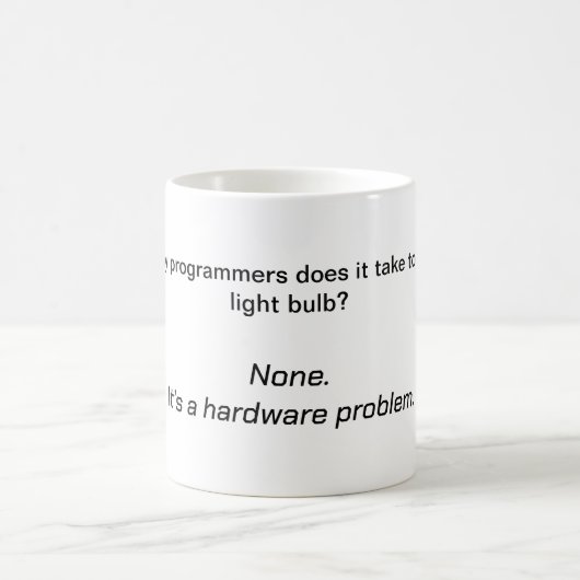Computer Joke Tasse - Der alte Glühbirnenwitz (Mittel)