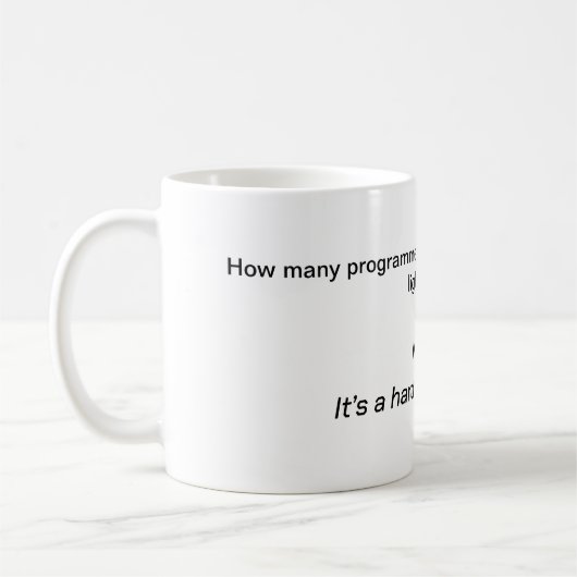 Computer Joke Tasse - Der alte Glühbirnenwitz (Links)