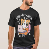Computer Katze Programmierer Hacker Kätzchen  1 T-Shirt (Vorderseite)