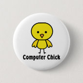 Computer-Küken Button (Vorderseite)
