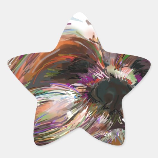 Computer langweilen Stern-Aufkleber (Vorderseite)