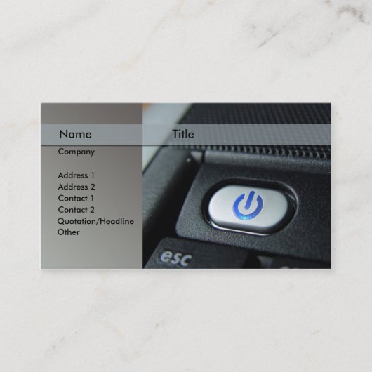 Computer/Laptop - Techniker Visitenkarte (Vorderseite)