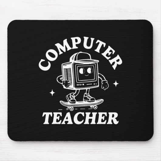 Computer-Lehrer Computer Skateboarding Wissenschaf Mousepad (Vorne)