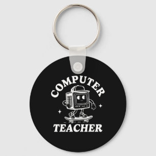 Computer-Lehrer Computer Skateboarding Wissenschaf Schlüsselanhänger
