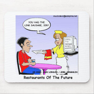 Computer Links Lustige Cartoon Geschenke & Sammler Mousepad