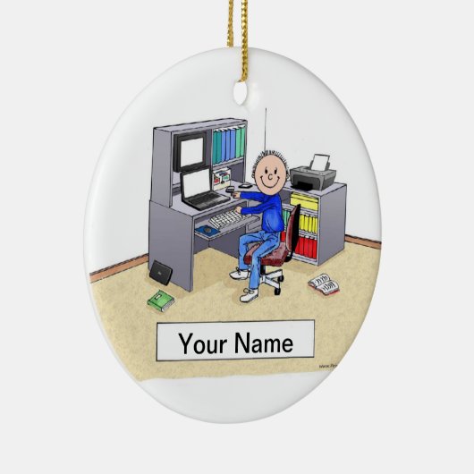 Computer Lover - Männlich Keramikornament (Rechts)