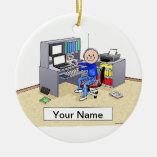Computer Lover - Männlich Keramikornament