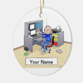 Computer Lover - Männlich Keramikornament (Links)