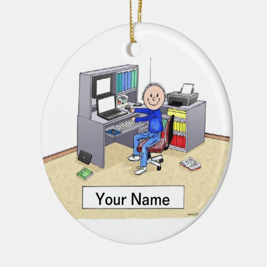 Computer Lover - Männlich Keramikornament (Links)