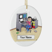 Computer-Lover - weiblich Keramikornament (Rechts)