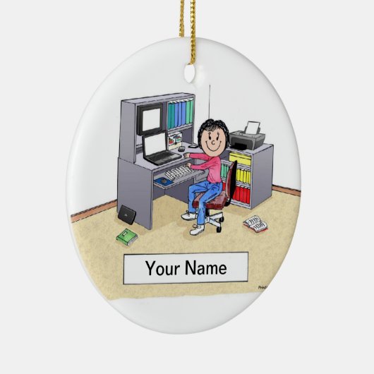 Computer-Lover - weiblich Keramikornament (Rechts)