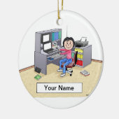 Computer-Lover - weiblich Keramikornament (Links)