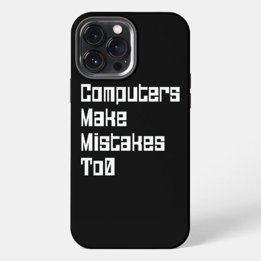 Computer machen auch Fehler To0 Case-Mate iPhone-H iPhone Hülle (Rückseite)