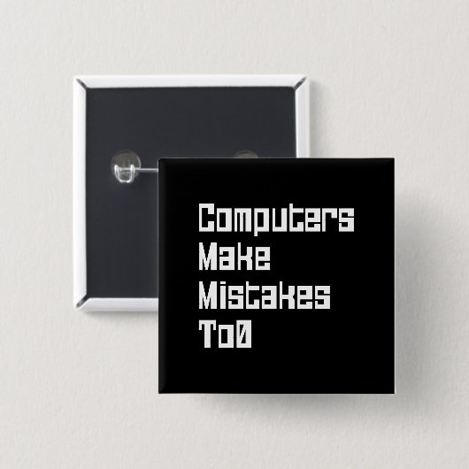 Computer machen Fehler in0-Taste Button (Vorne & Hinten)