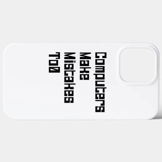 Computer machen Fehler zu 0 Case-Mate iPhone Hülle (Rückseite (Horizontal))