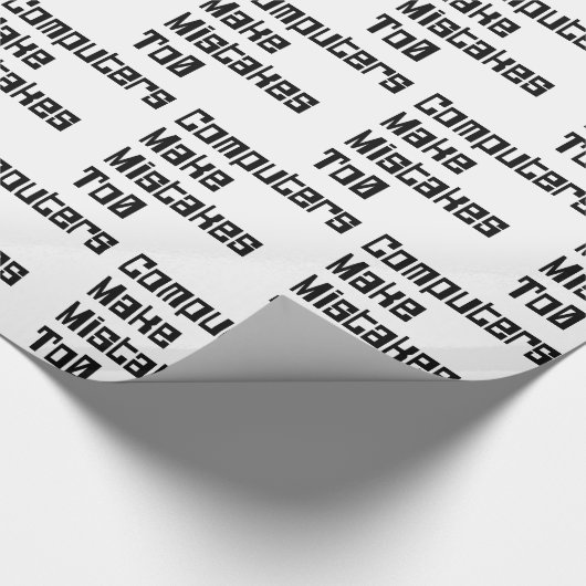 Computer machen Fehler zu 0 Geschenkpapier (Ecke)