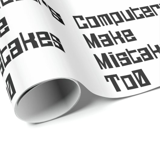 Computer machen Fehler zu 0 Geschenkpapier (Rolleneckpunkt)