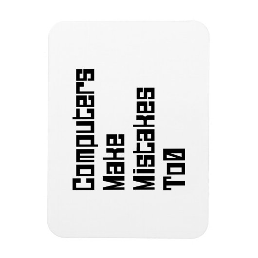 Computer machen Fehler zu 0 Magnet (Vertikal)