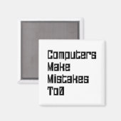 Computer machen Fehler zu 0 Magnet (Vorderseite/Rückseite)