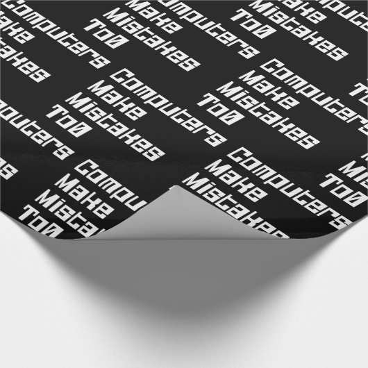 Computer machen Fehler zu 0 Papier Geschenkpapier (Ecke)